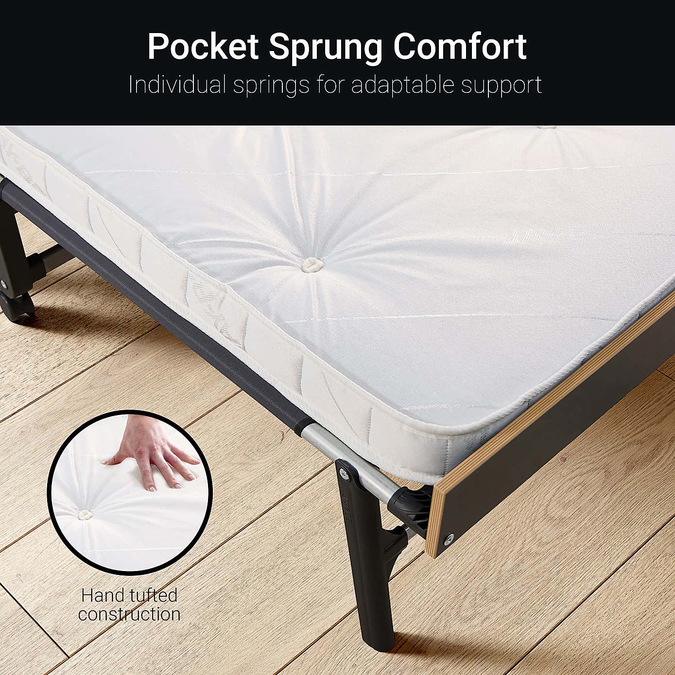 Jay-Be Grand Folding Bed with e-Pocket Tufted Mattress