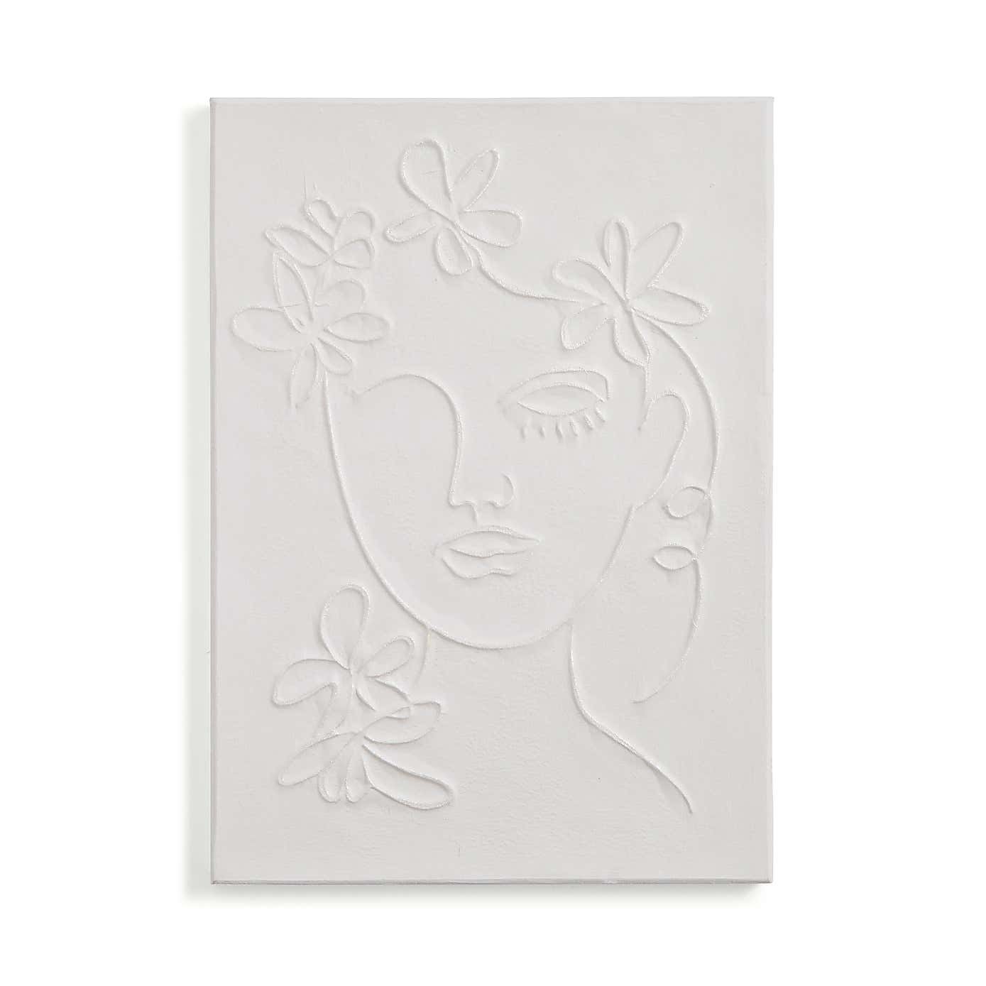 Lady's Face Textured Canvas