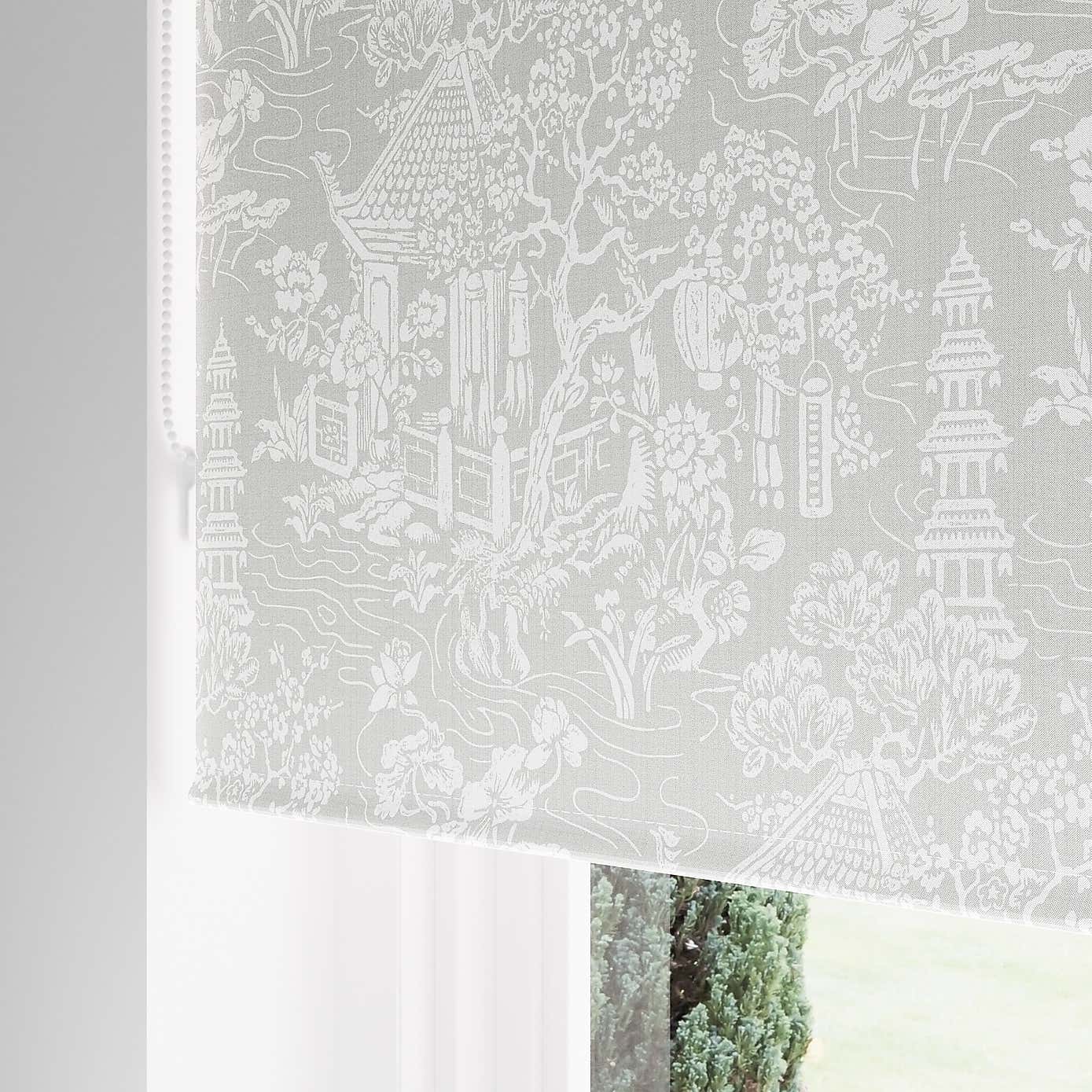 Japandi Pagoda Blackout Grey Roller Blind