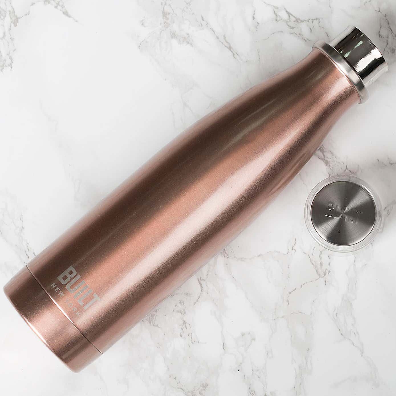 Built 480ml Double Walled Insulated Rose Gold Water Bottle