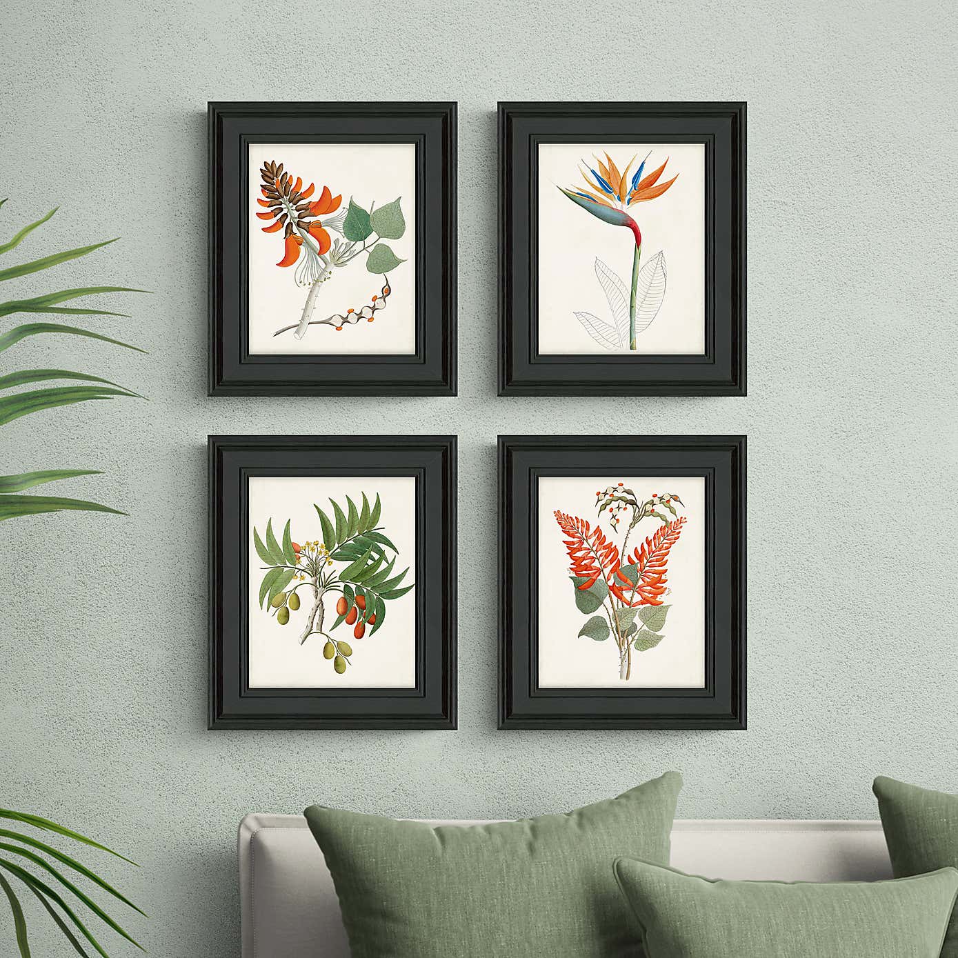Set of 4 Botanical Tropics Framed Prints