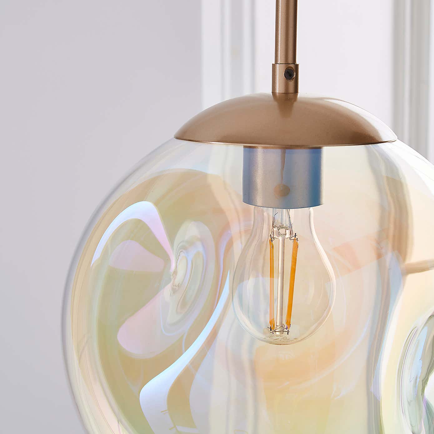 Alexis Glass 1 Light Pendant Ceiling Fitting 20cm