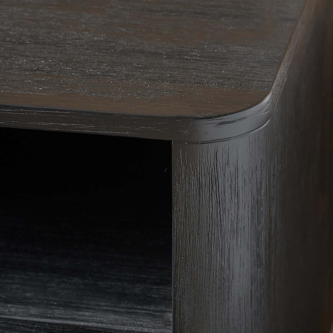 Fiji Bedside Table, Acacia Wood and Rattan