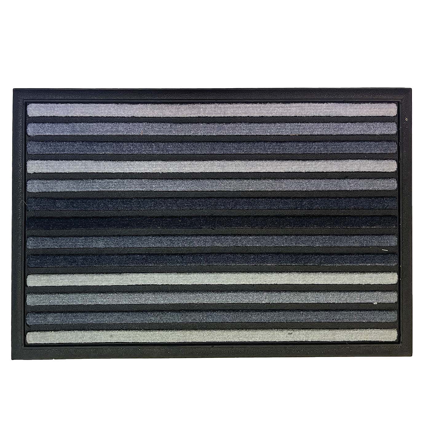 Scrape N'  Sorb Grey Stripe Doormat