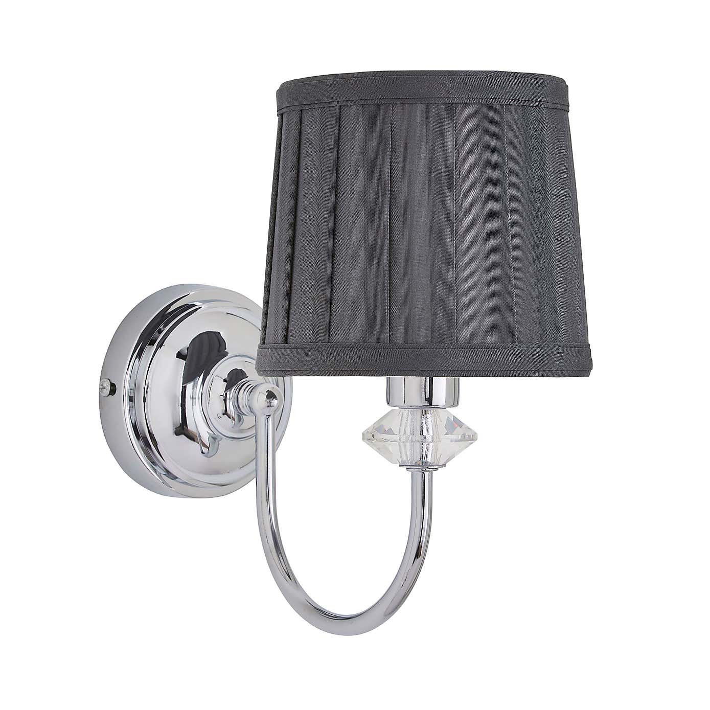 Dorma Genevieve Grey Wall Light