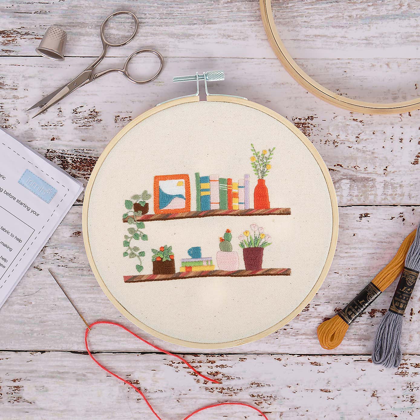 Embroidery Kit Floral Shelf