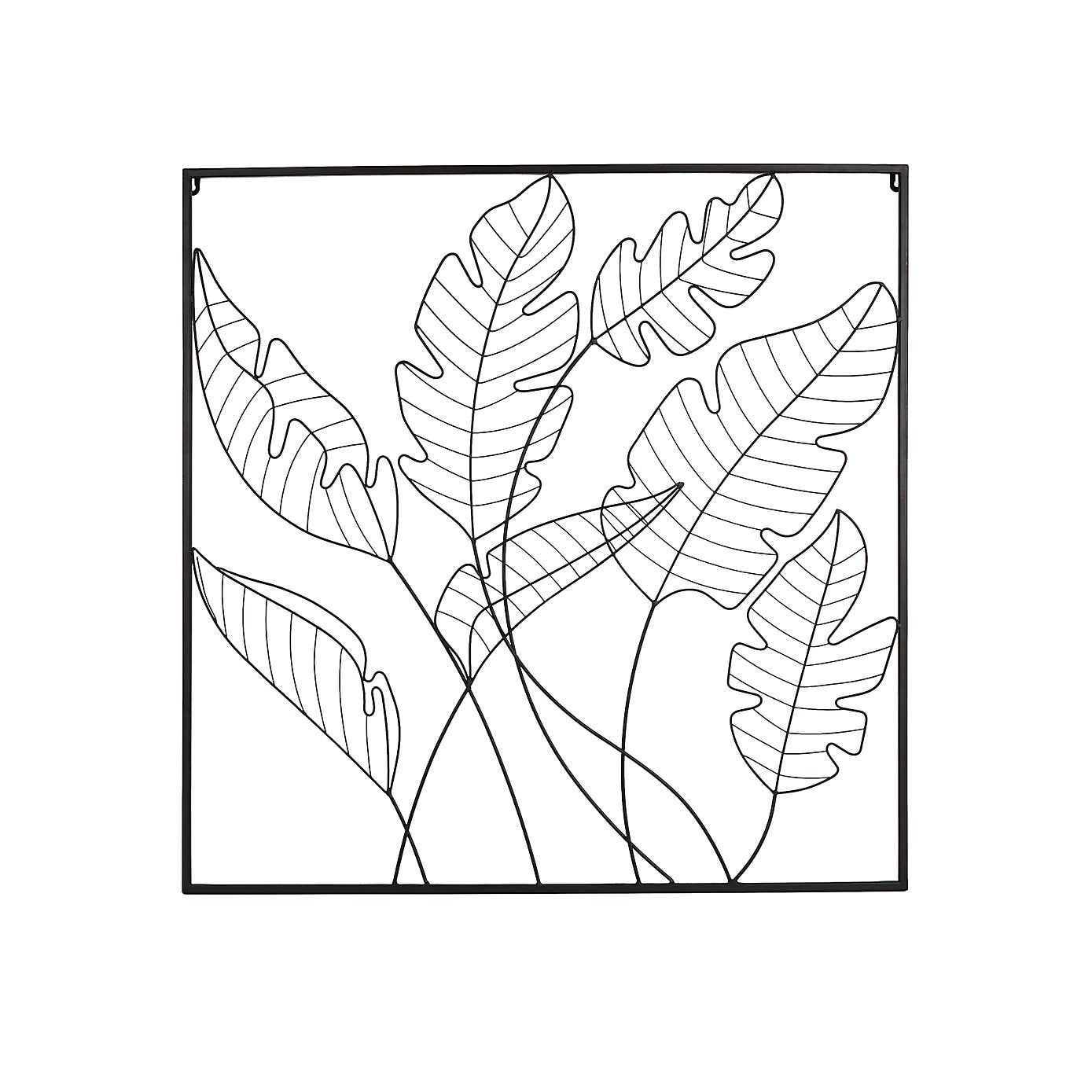 Large Metal Leaf Wire Wall Art 80x80cm
