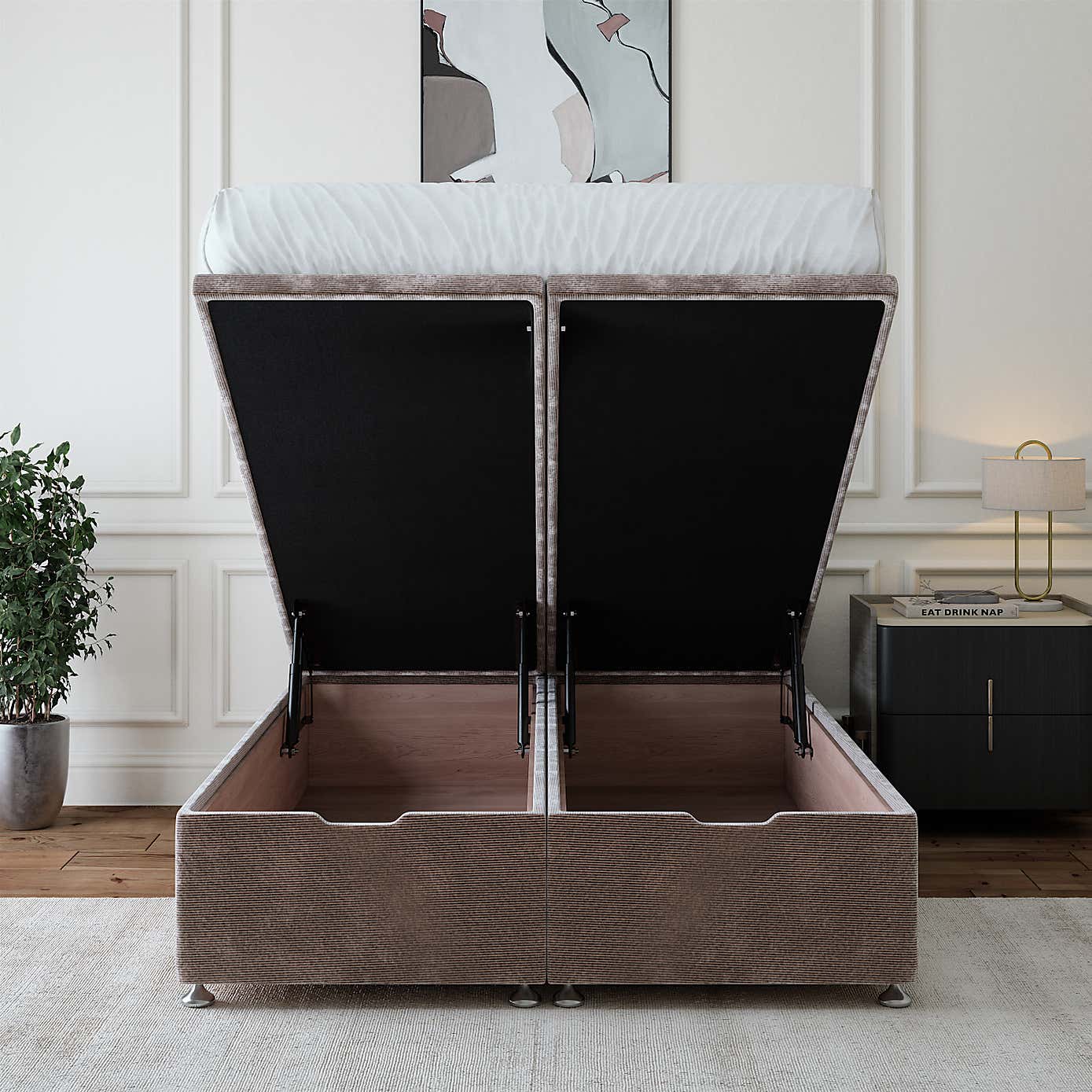 Bedmaster Luxury Chenille End of Bed Ottoman Base