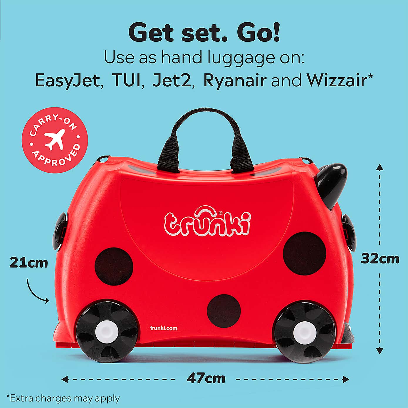 Trunki Ladybug Ride On Suitcase