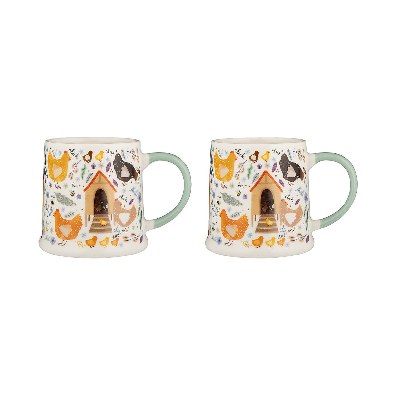 Price & Kensington Set of 2 Chicken Coop Mugs