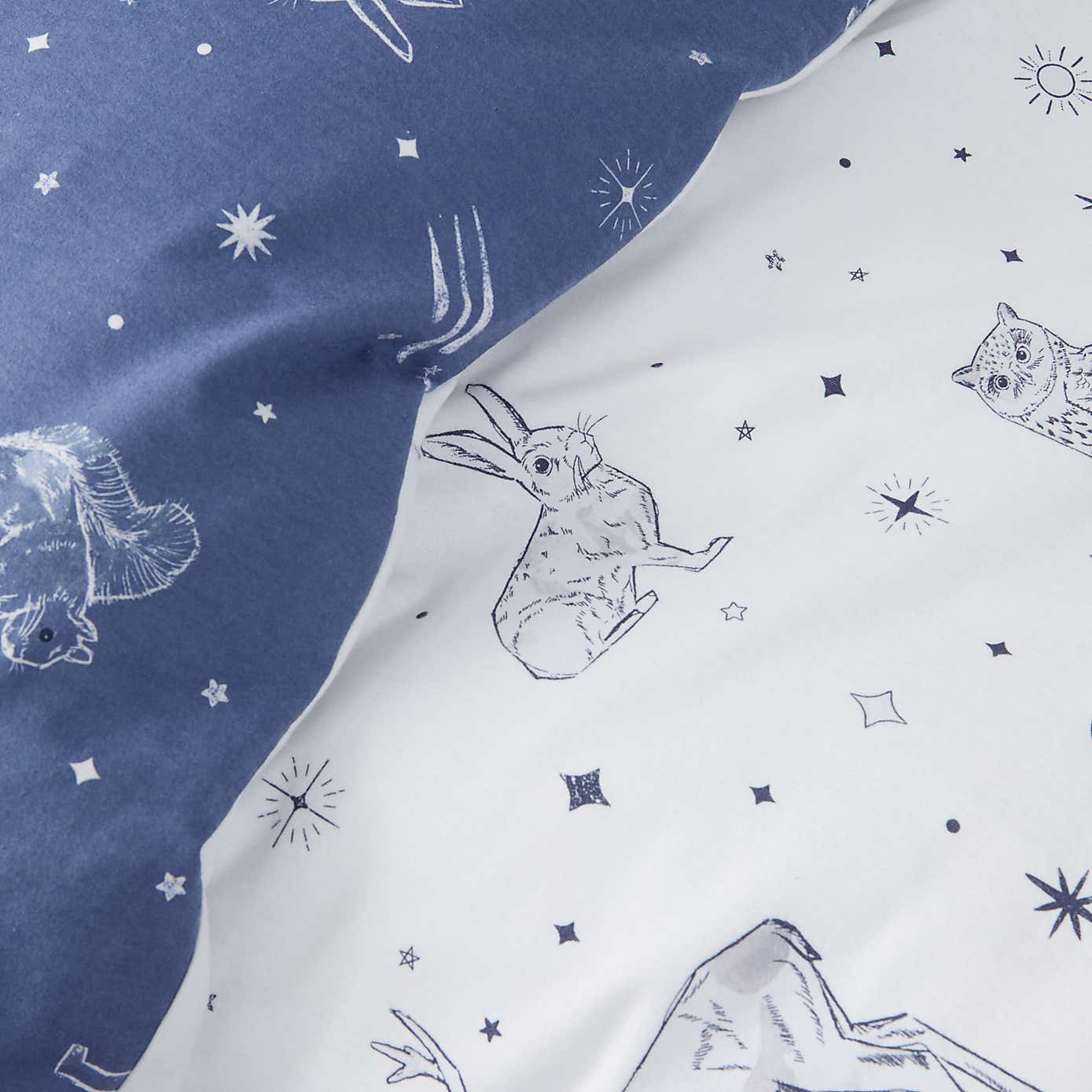 Bianca Starlight Animals Brushed Cotton Duvet Cover and Pillowcase Set