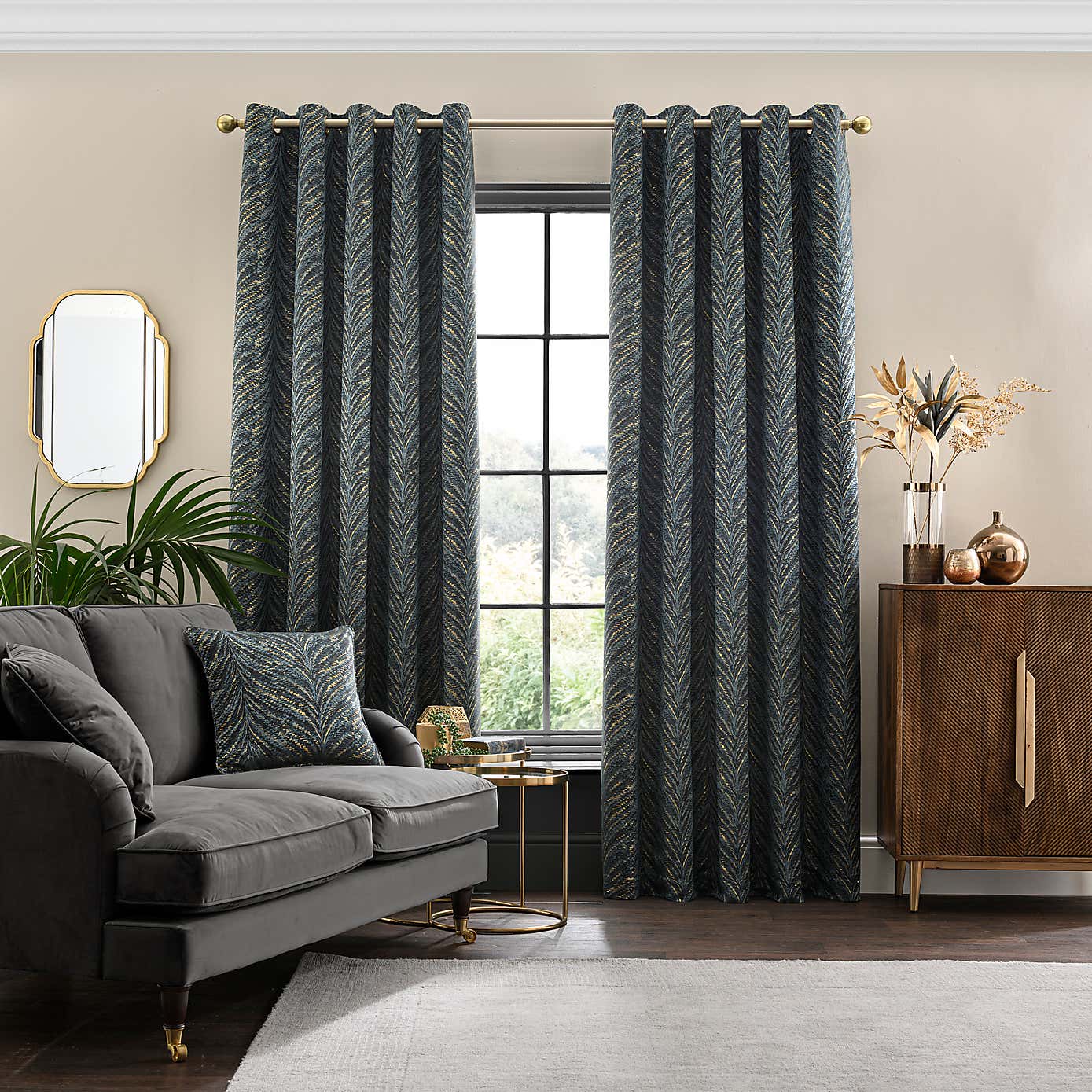 Flame Eyelet Curtains