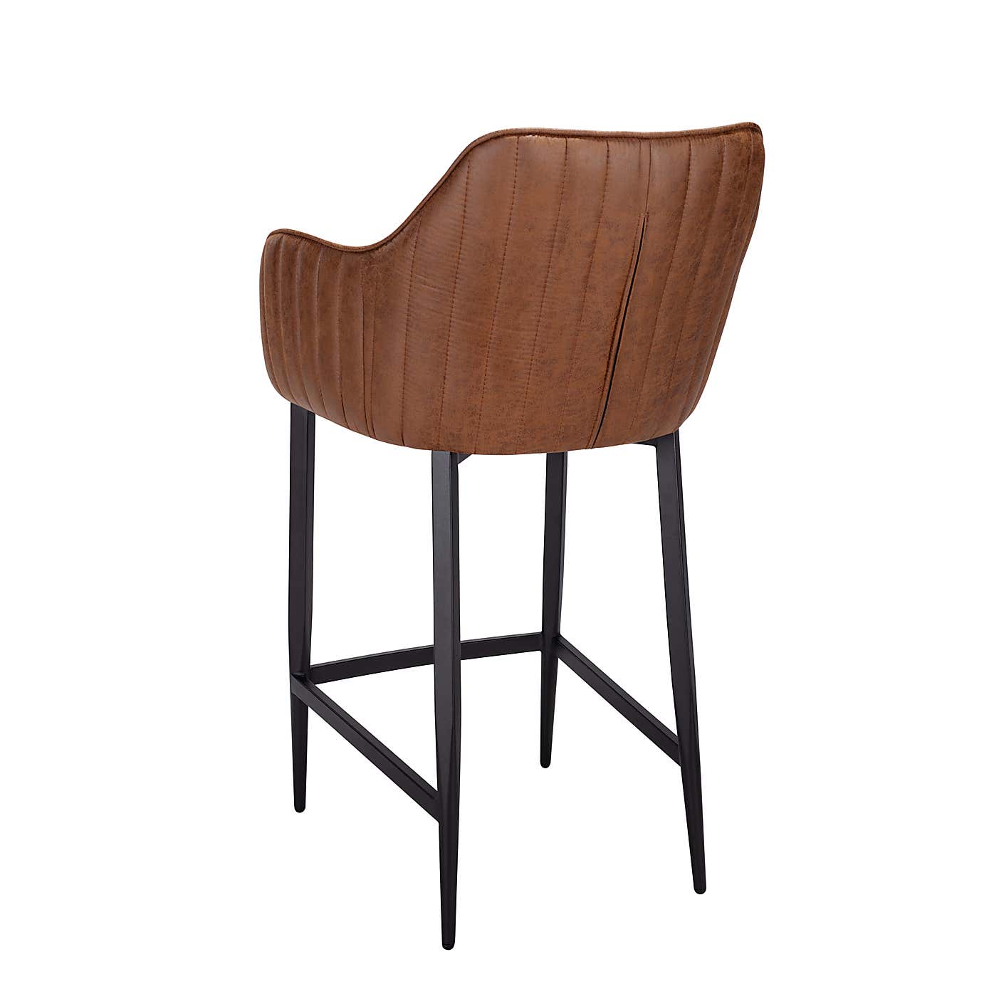 Indus Valley Logan Bar Stool, Faux Leather