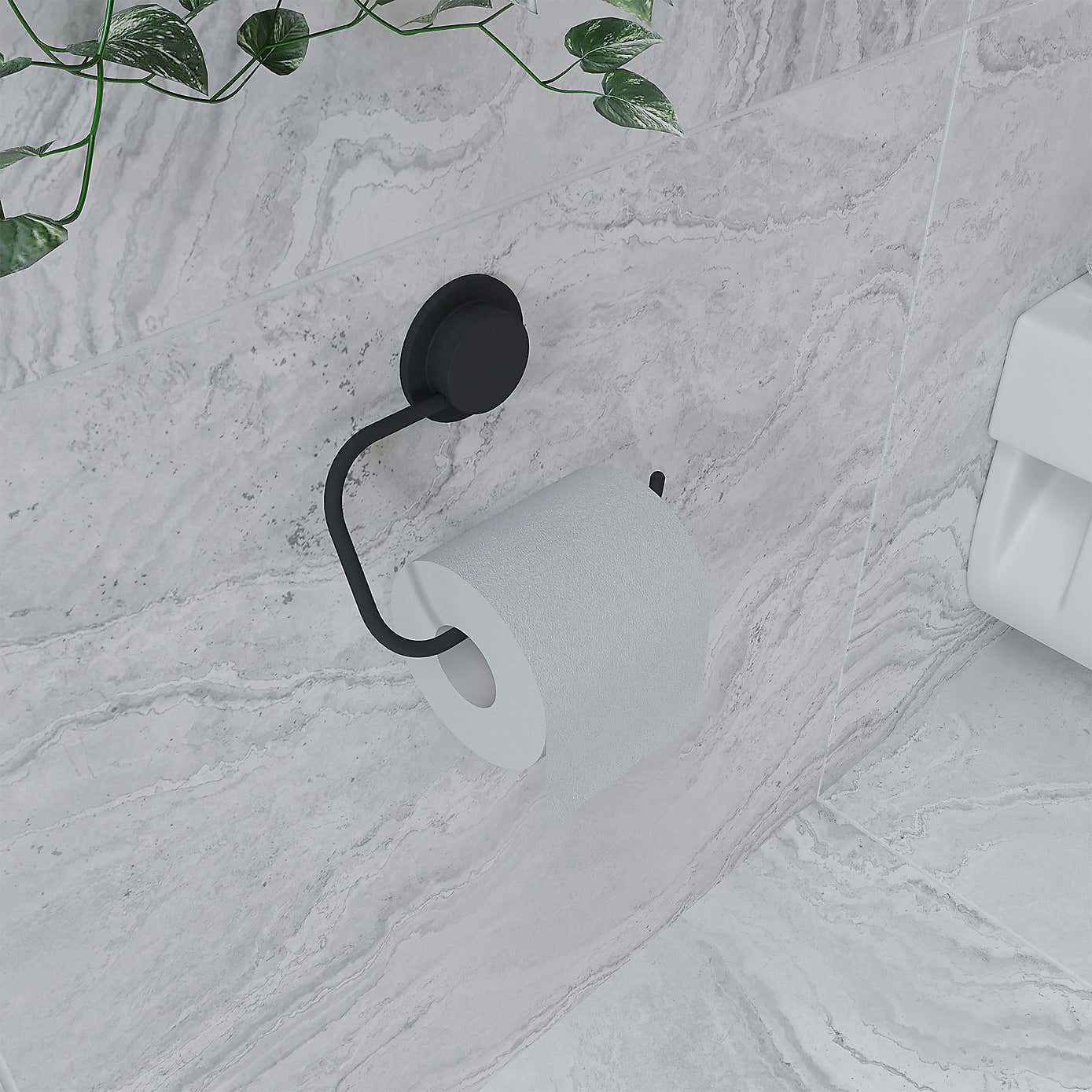Croydex Stick-n-Lock Toilet Roll Holder