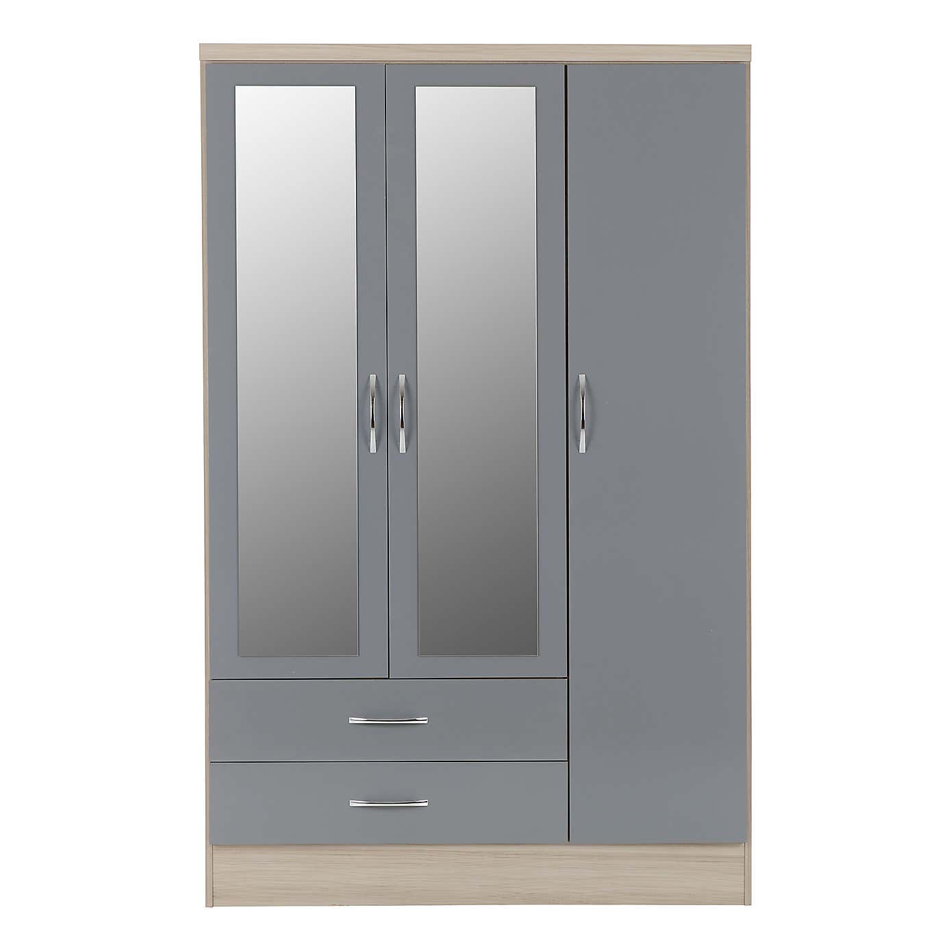 Nevada White Triple Drawer Wardrobe