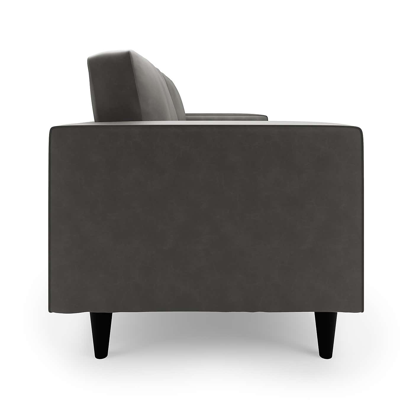 Zoe Distressed Faux Leather 3 Seater Sofa