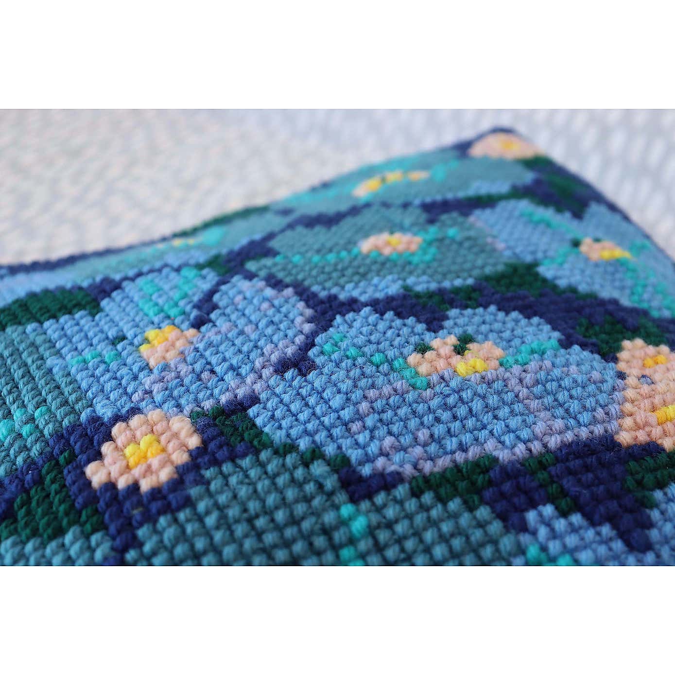 Cross Stitch Kit Cushion Modern Floral