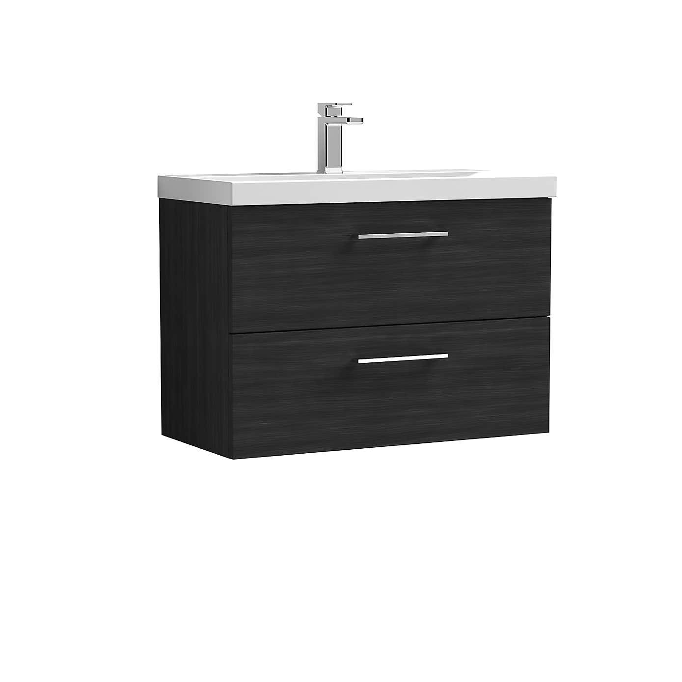 Arno Wall Mounted 2 Drawer Vanity Unit with Basin