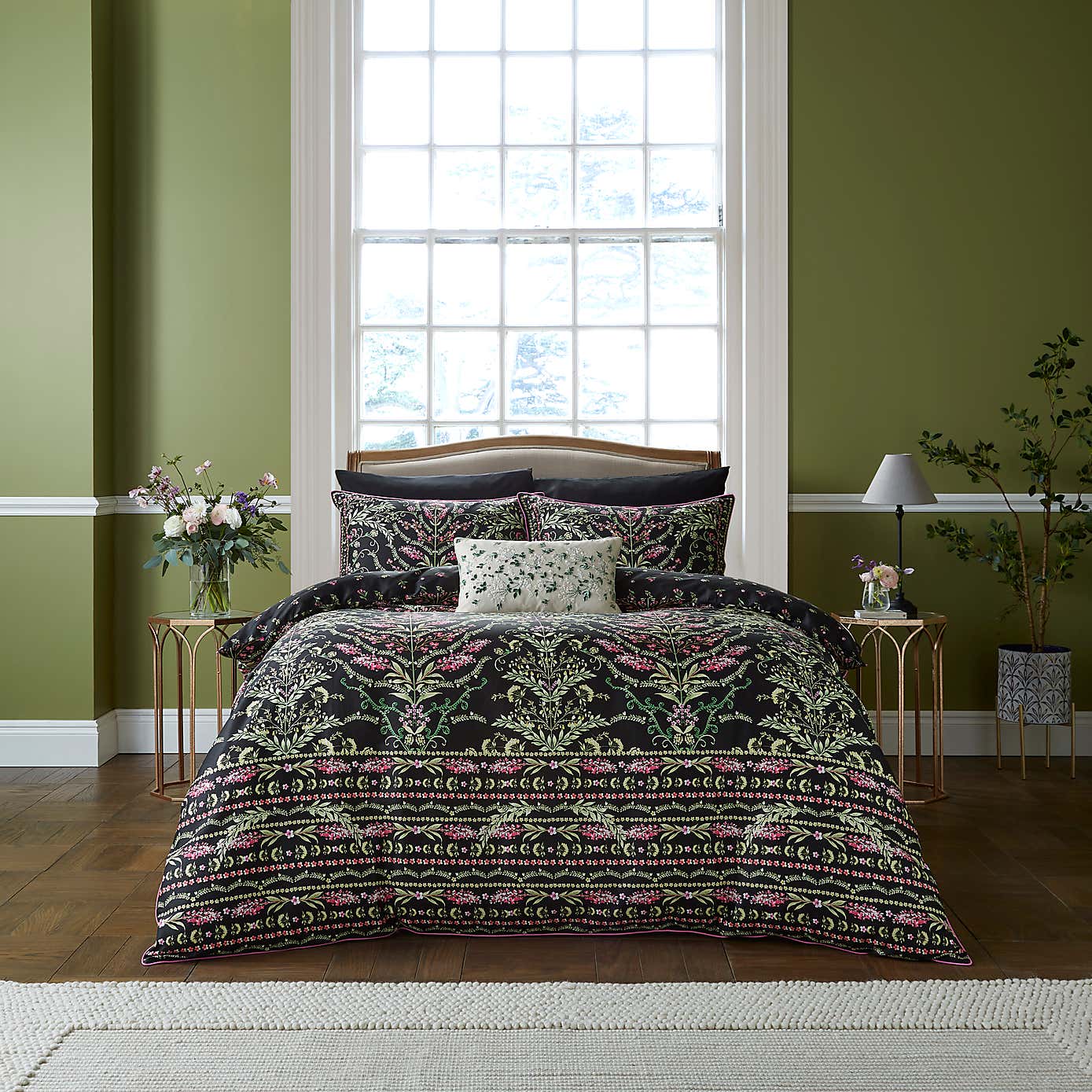 Dorma Botanical Panel Duvet Cover & Pillowcase Set