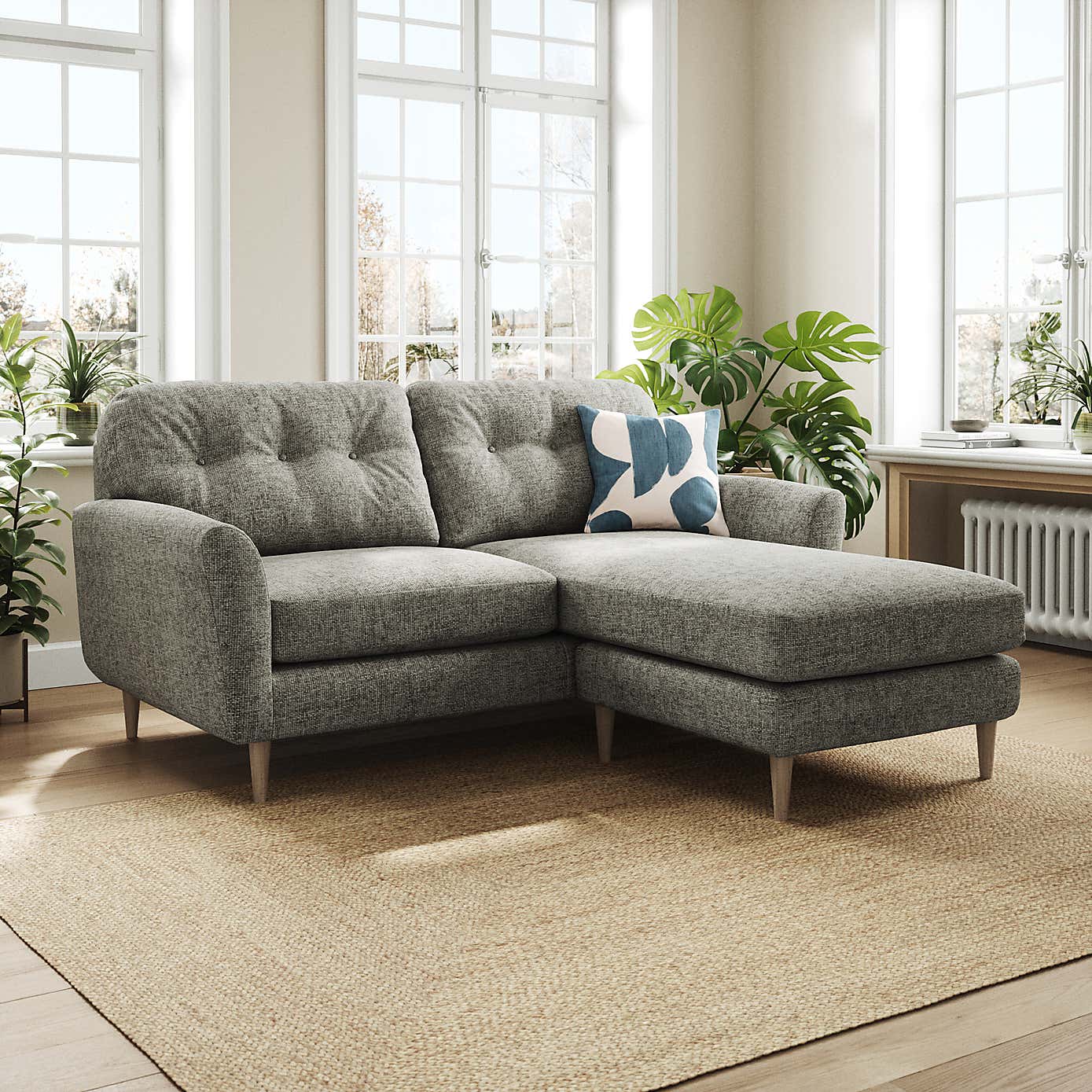 Sven Chunky Chenille Corner Chaise Sofa
