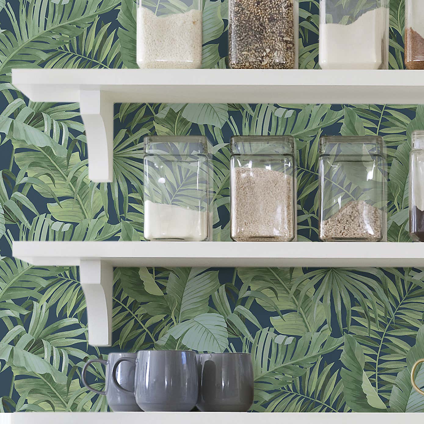 Nu Wall Self Adhesive Maui Navy Wallpaper