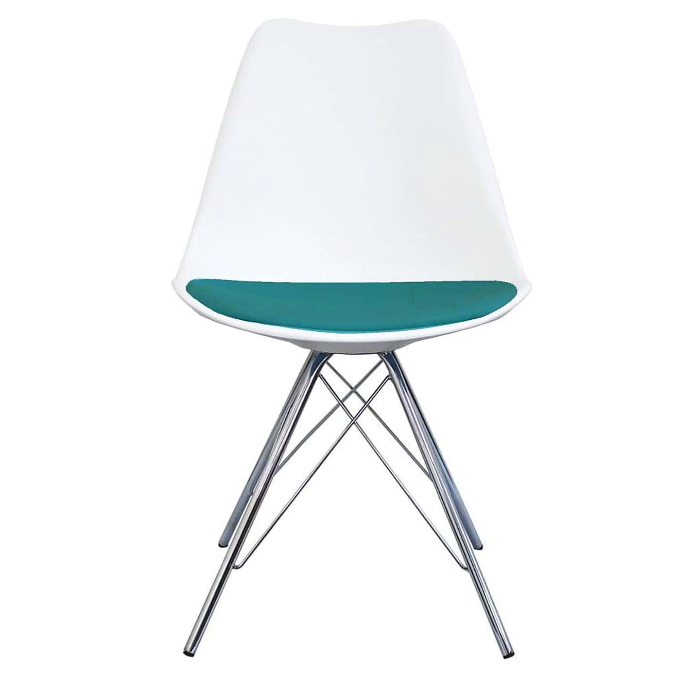 Fusion Living Soho White Plastic Dining Chair