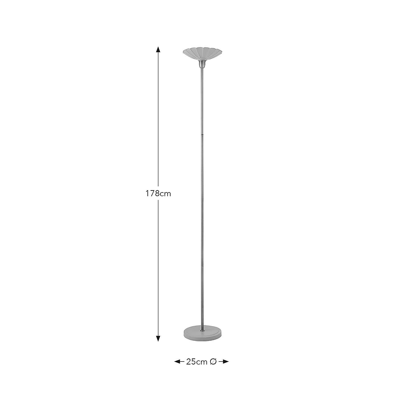 Maya Scallop Touch Dimmable Floor Lamp