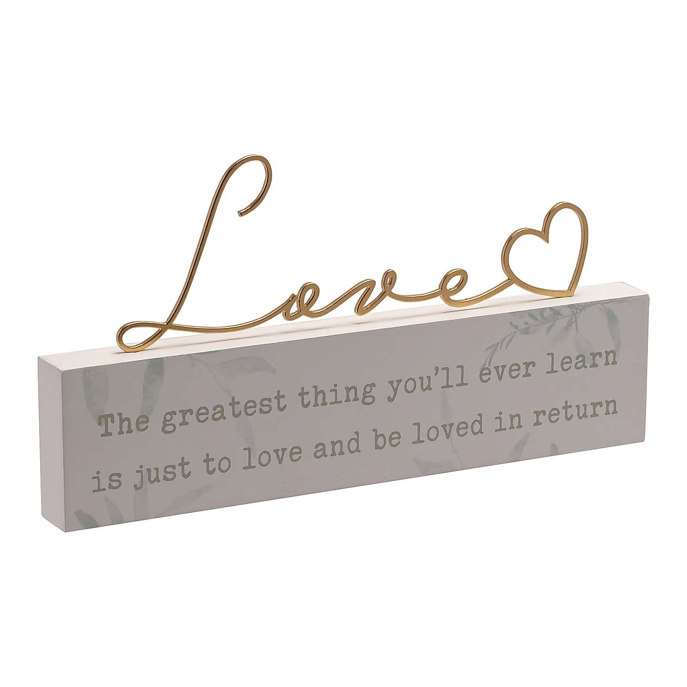 Love Story The Greatest Thing Plaque