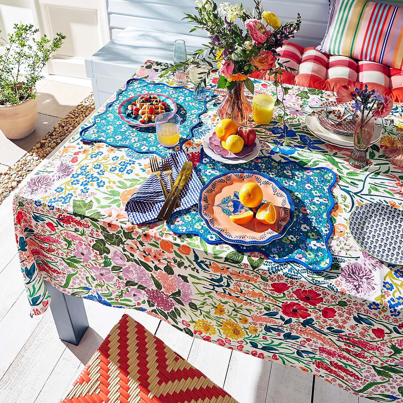 Sophie Robinson Sunshine Flowers Tablecloth