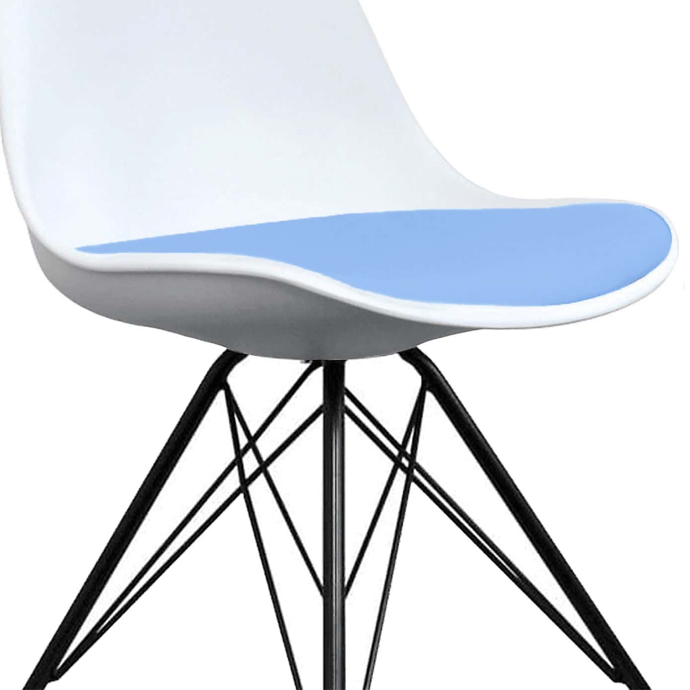 Fusion Living Soho White Plastic Dining Chair