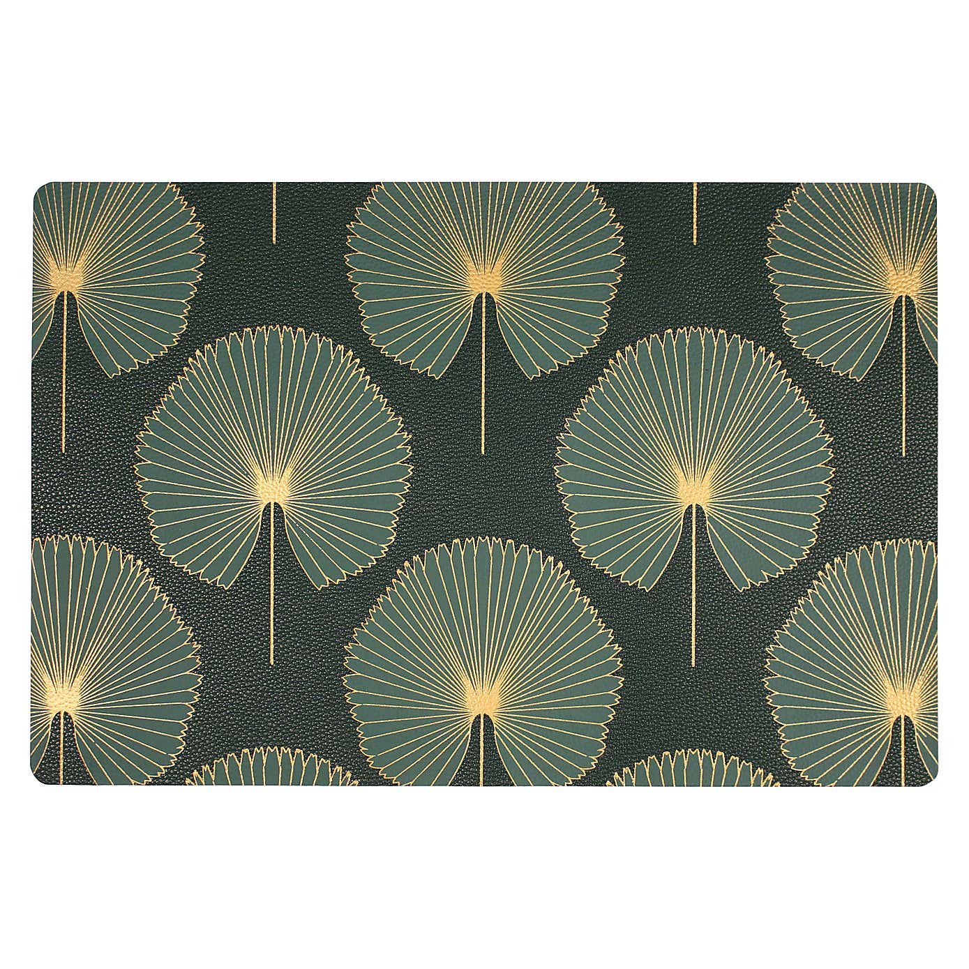 Recycled Faux Leather Oriental Fan Placemat