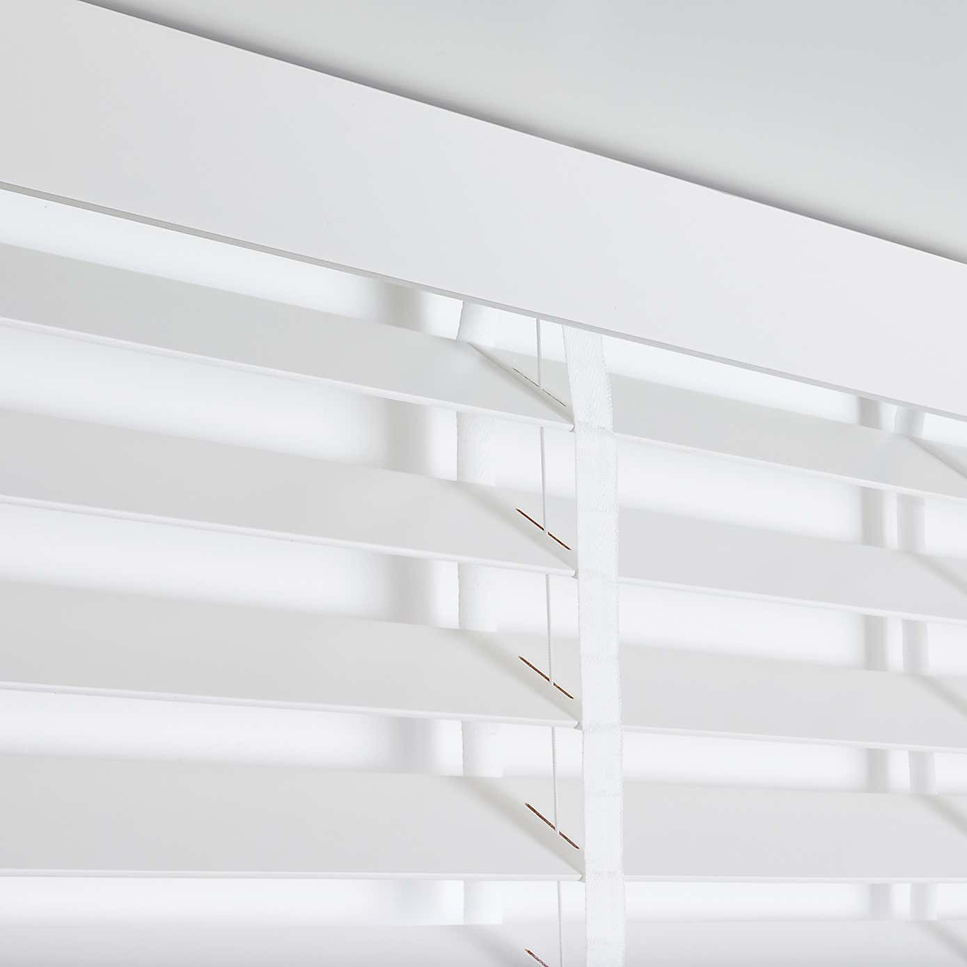 White 63mm Hardwood Shutter Effect Venetian Blind