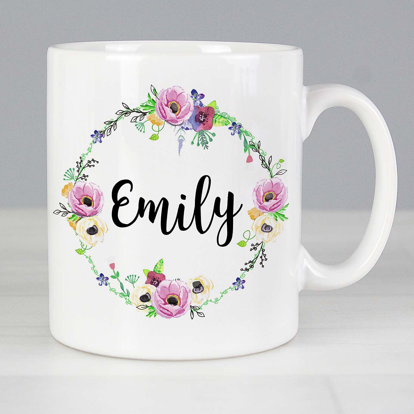 Personalised Floral Mug