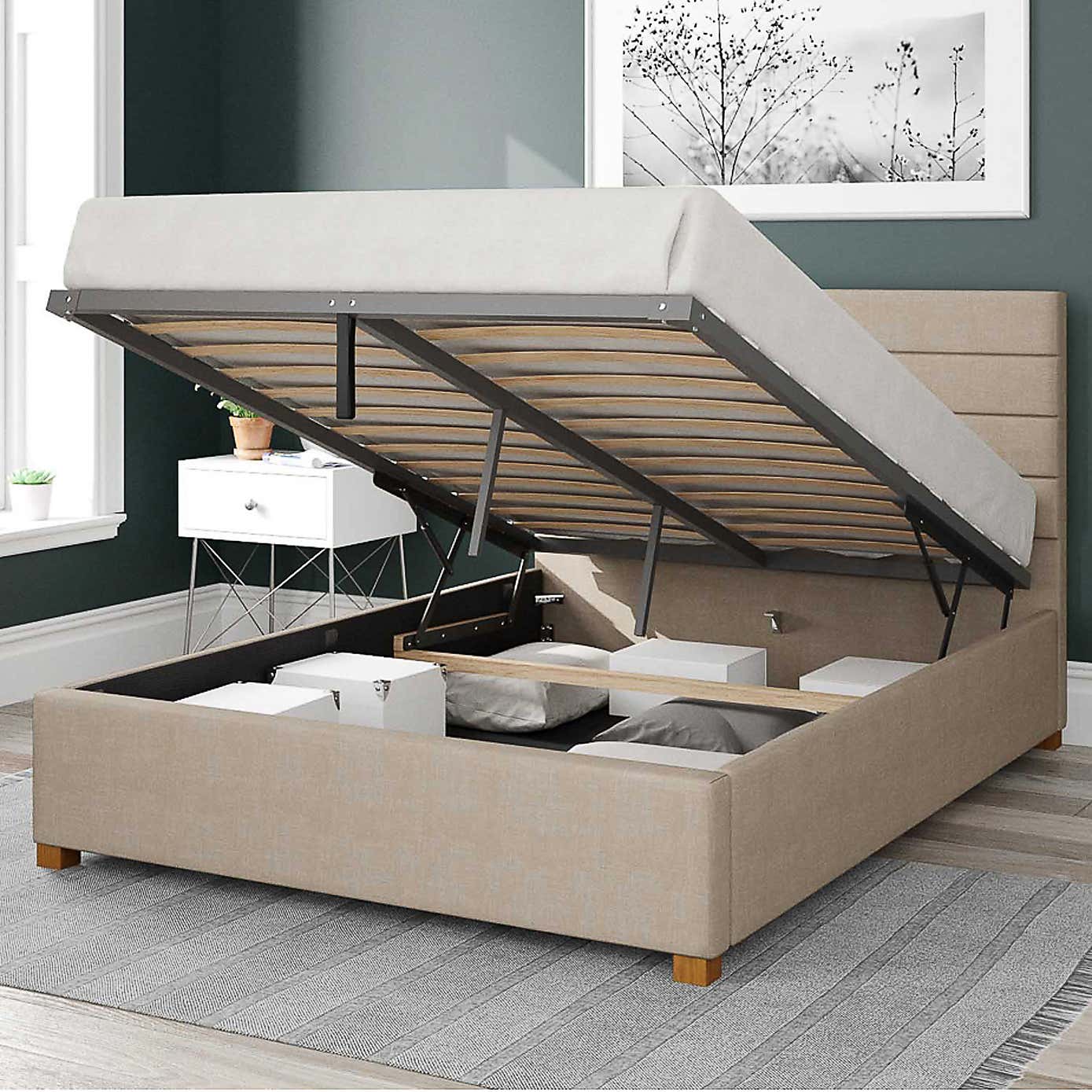 Kelly Malham Weave Ottoman Bed Frame