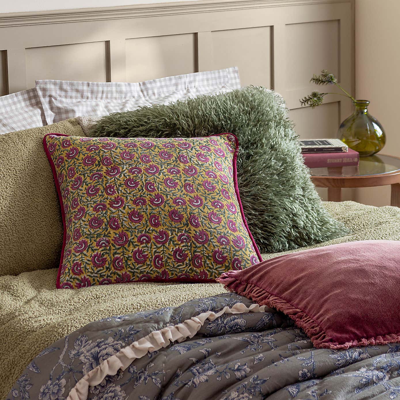 Rowan Faux Fur Square Cushion