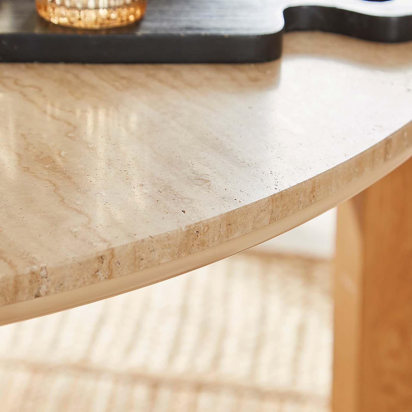 Halton 4 Seater Round Dining Table, Oak