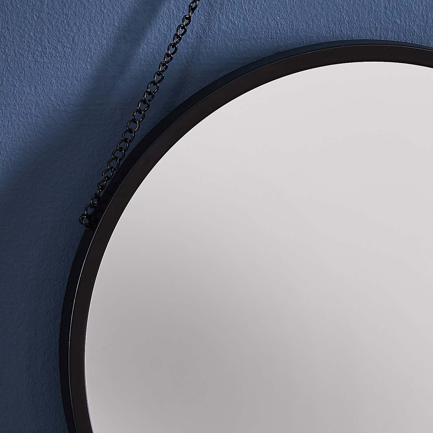 Round Hanging Chain Wall Mirror