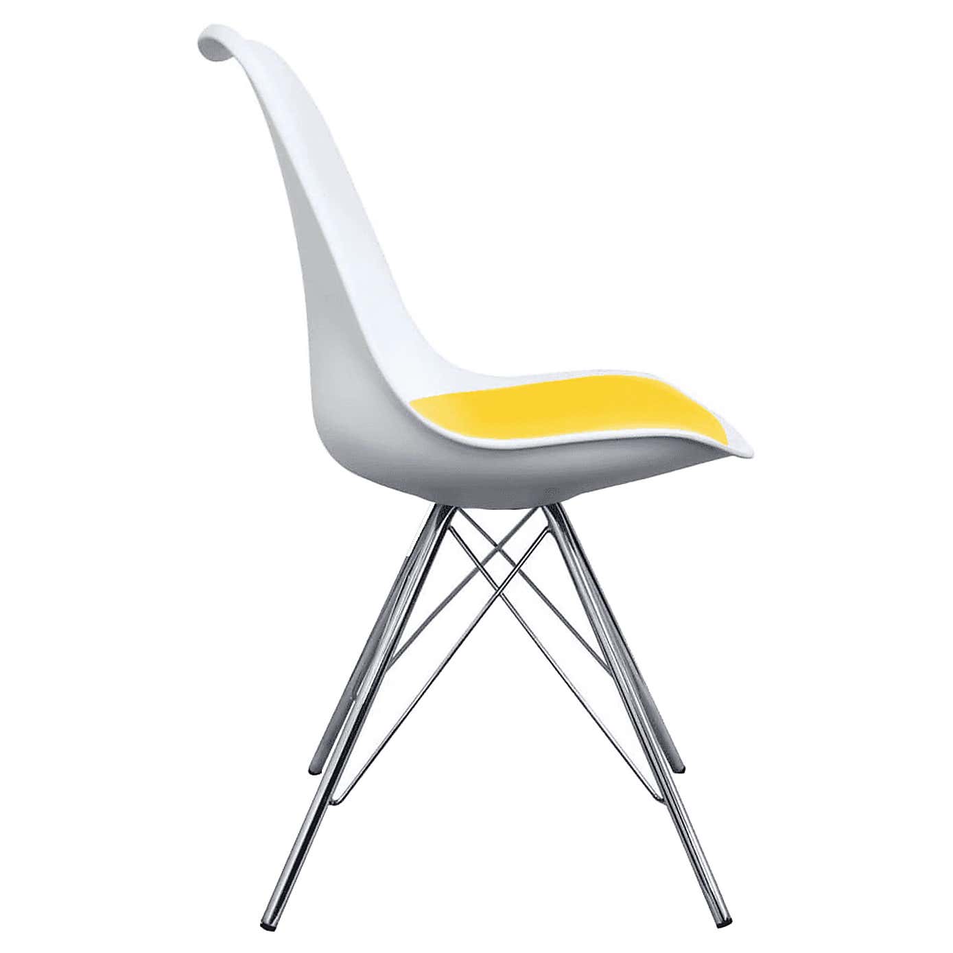 Fusion Living Soho White Plastic Dining Chair
