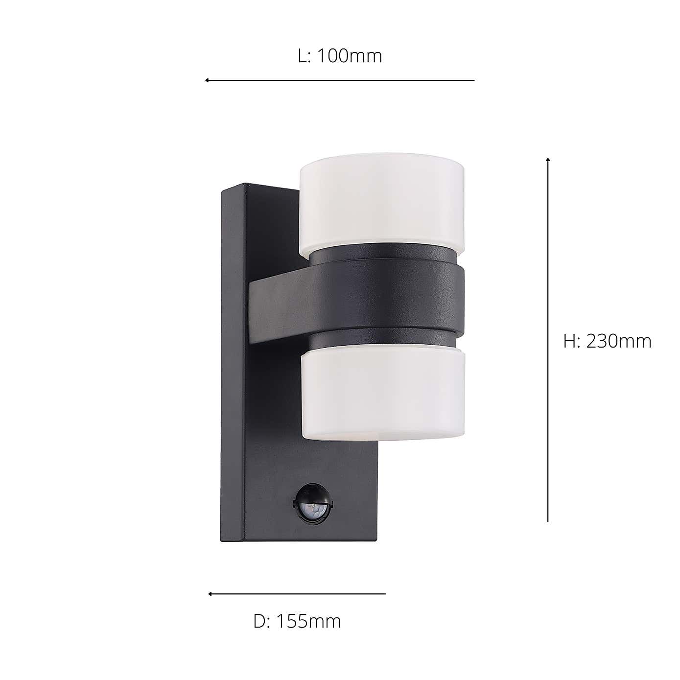 EGLO Atollari 2 Light Outdoor Sensor Wall Light