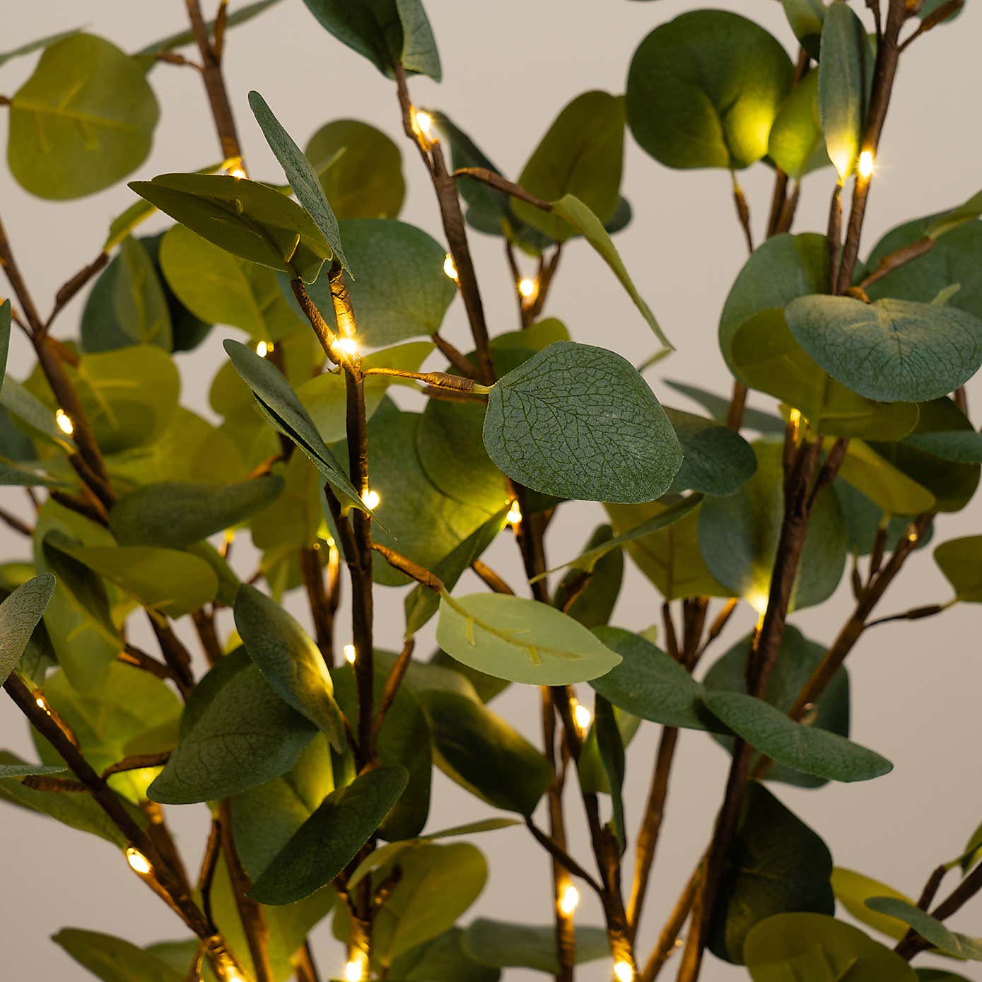 Set of 2 Pre-lit Artificial Eucalyptus Branches