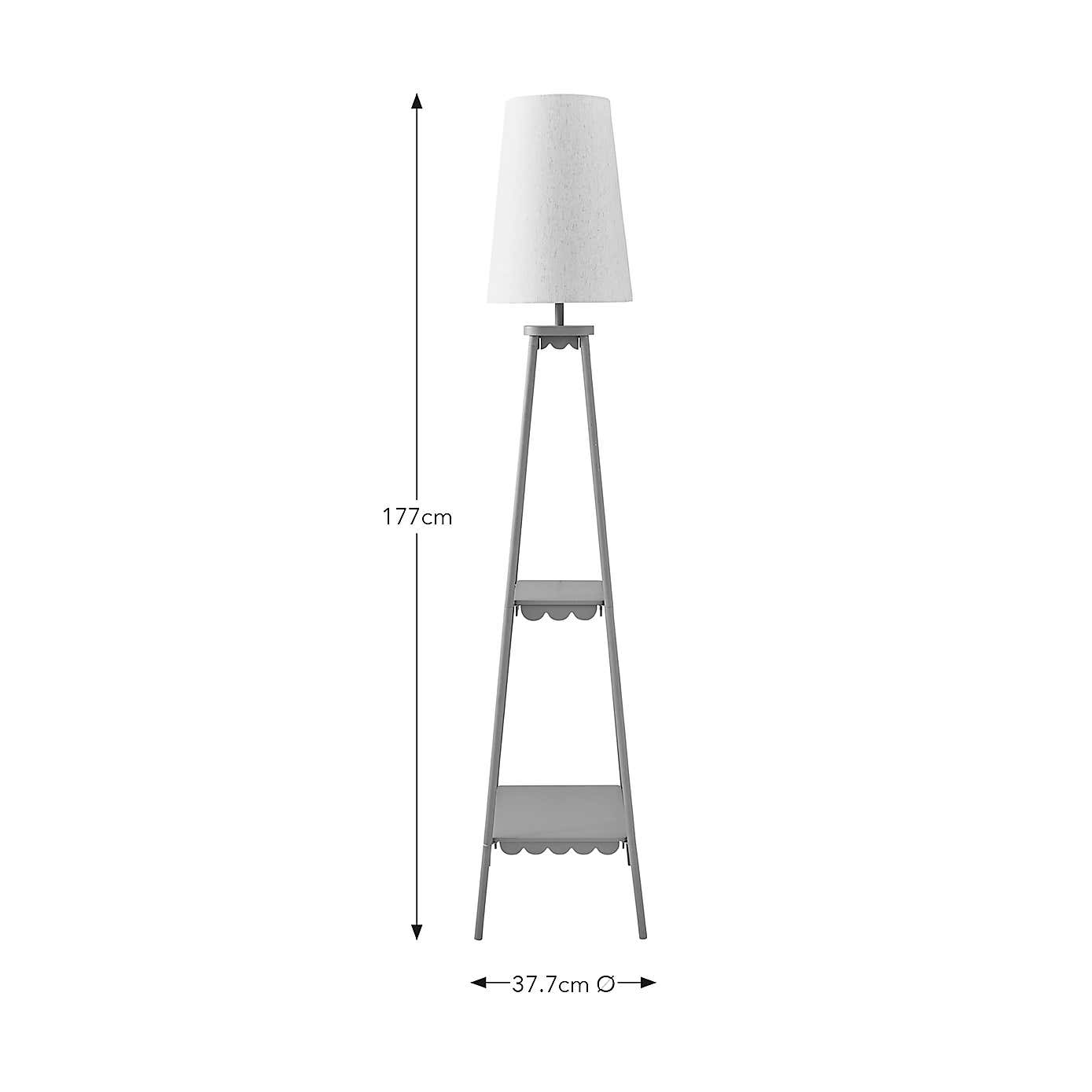 Remi Shelved Tripod Floor Lamp