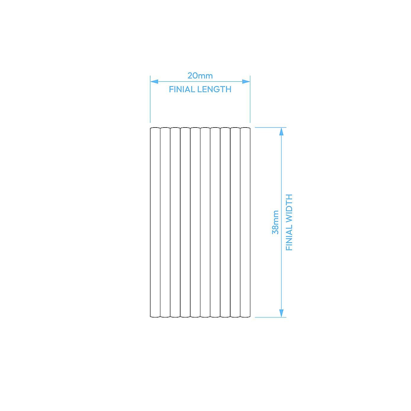 Ribbed Metal Extendable Eyelet Curtain Pole 25/28mm