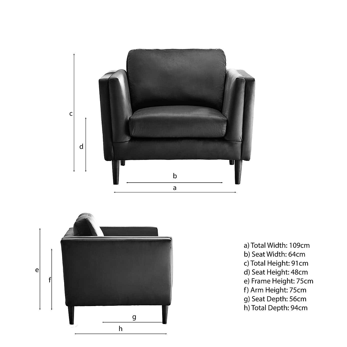 Anton Opulent Velvet Snuggle Chair