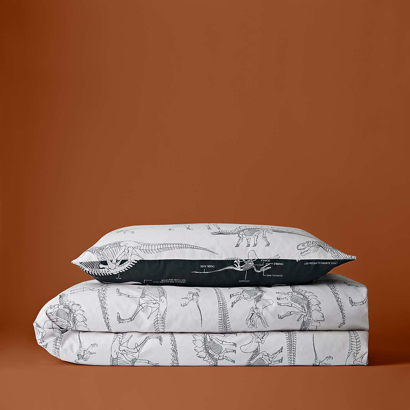 Fossil Forager 100% Cotton Duvet Cover and Pillowcase Set
