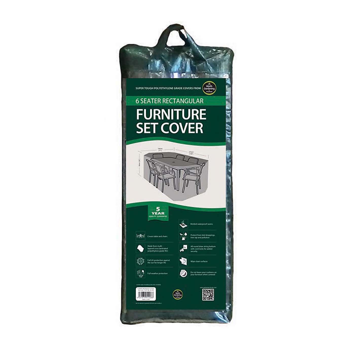 Garland Green 6 Seater Rectangular Furniture Cover