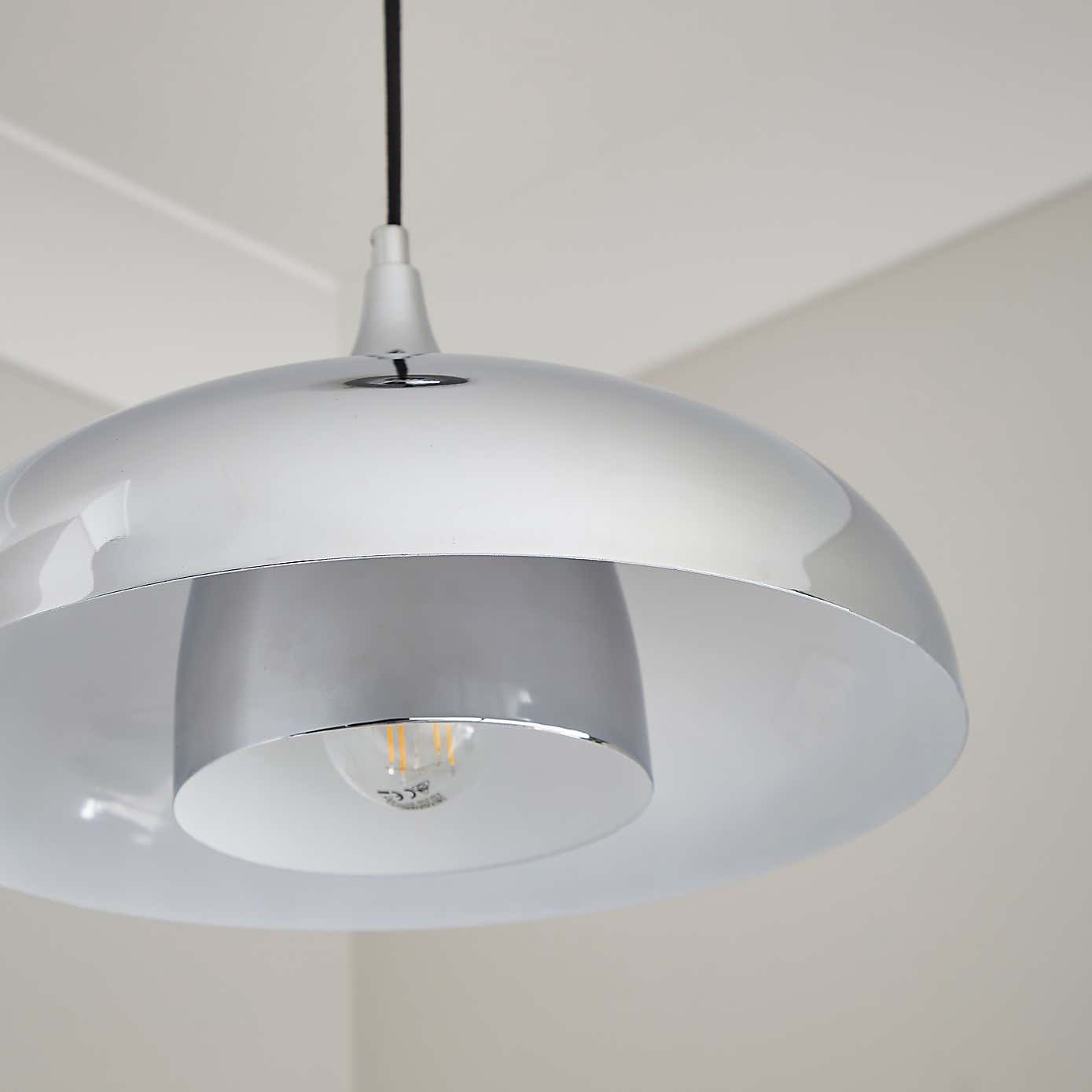 Elements Lennon Industrial 2 Tier Dome Pendant Light