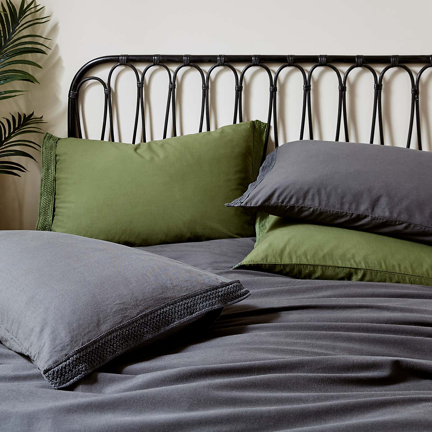 Ludlow Washed Cotton Duvet Cover and Pillowcase Set