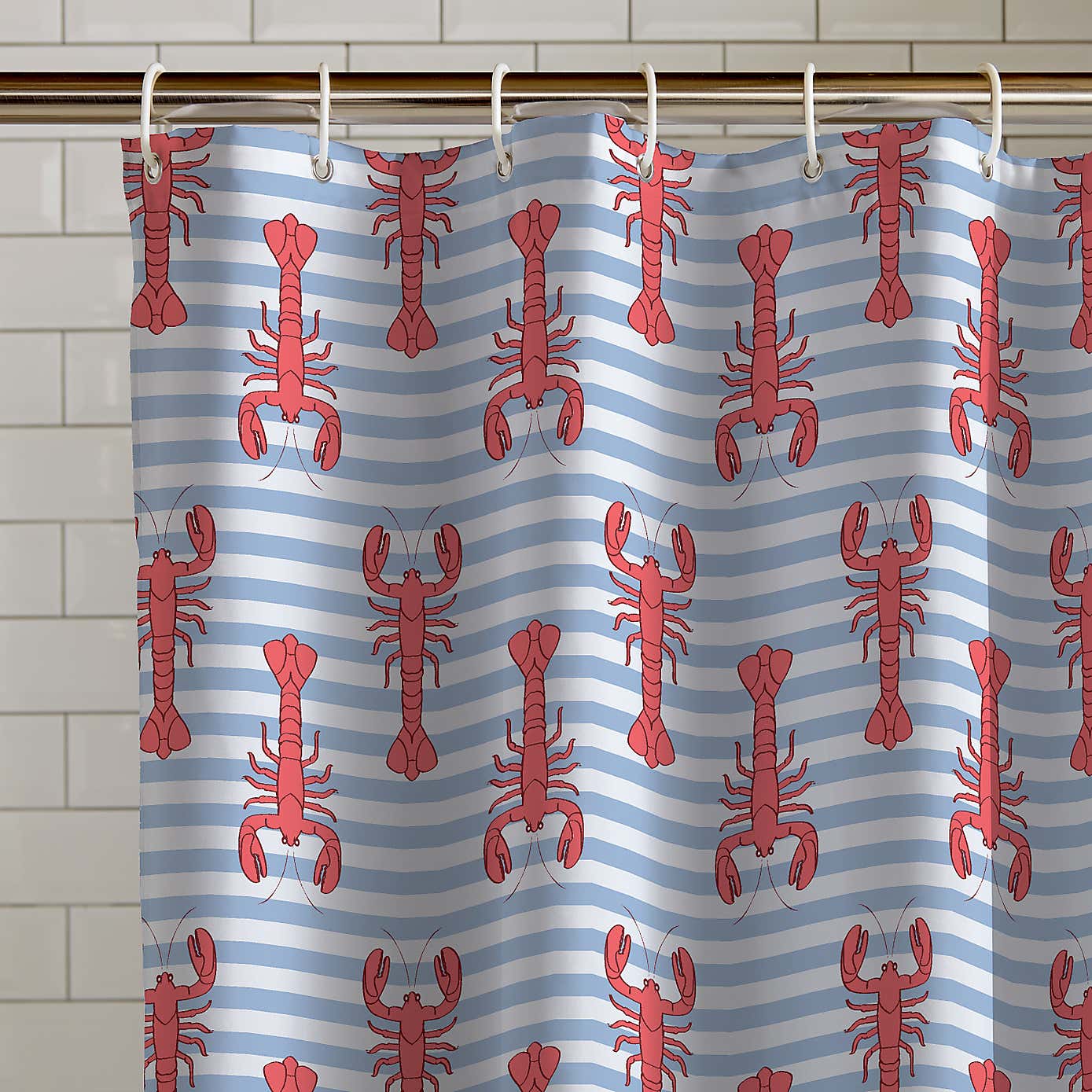 Catherine Lansfield Lobster Shower Curtain