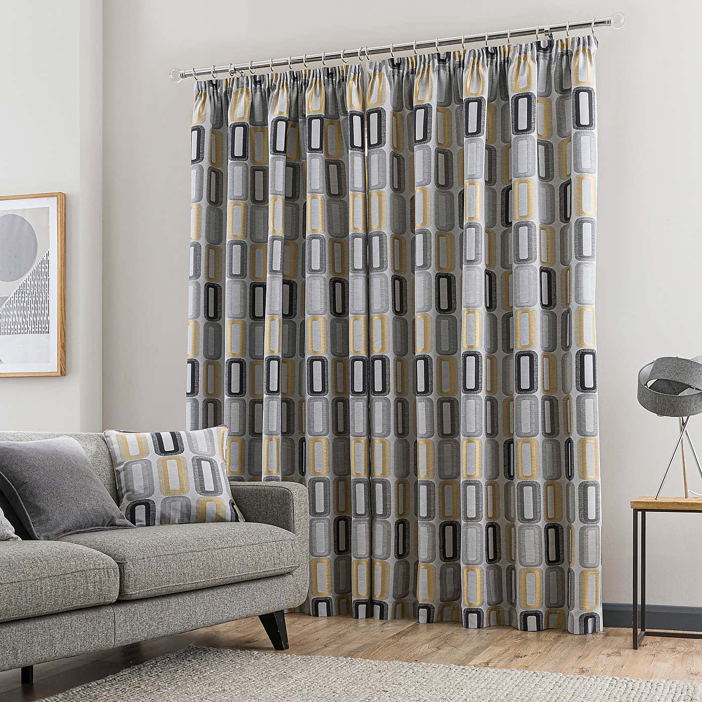 Elements Dahl Pencil Pleat Curtains