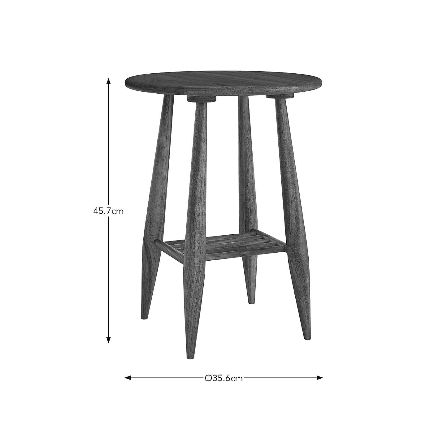 Haider Side Table, Acacia Wood